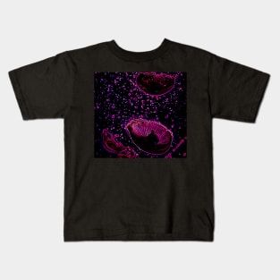 Glowing Jellyfish Cyberpunk/Neon/Vaporwave Inspired Art Kids T-Shirt